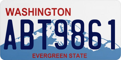 WA license plate ABT9861
