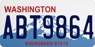 WA license plate ABT9864