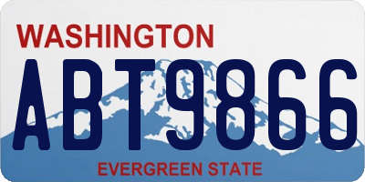 WA license plate ABT9866