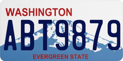 WA license plate ABT9879