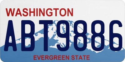 WA license plate ABT9886