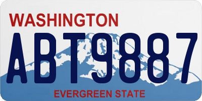 WA license plate ABT9887