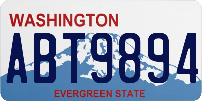 WA license plate ABT9894