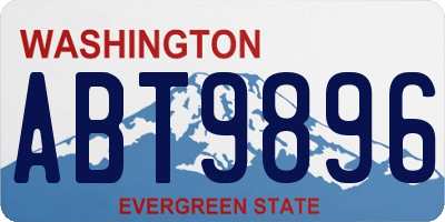 WA license plate ABT9896