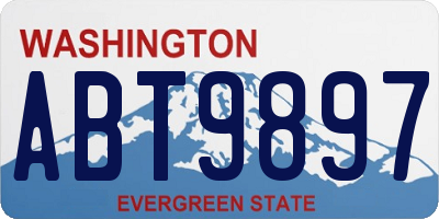 WA license plate ABT9897