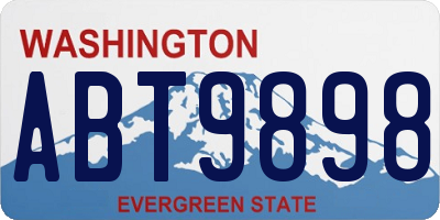WA license plate ABT9898
