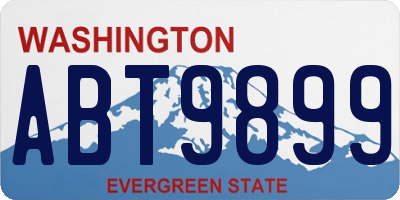 WA license plate ABT9899
