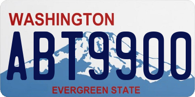 WA license plate ABT9900