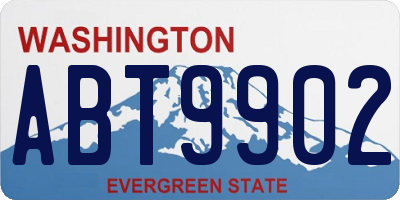 WA license plate ABT9902