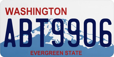 WA license plate ABT9906