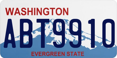 WA license plate ABT9910