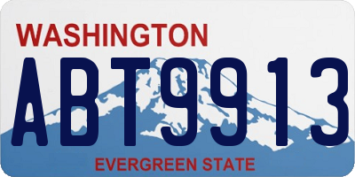 WA license plate ABT9913