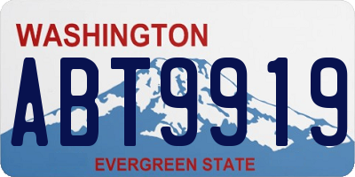 WA license plate ABT9919
