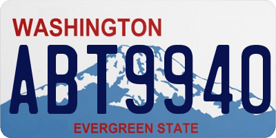 WA license plate ABT9940