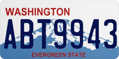 WA license plate ABT9943