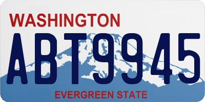 WA license plate ABT9945