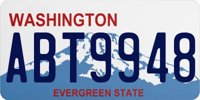 WA license plate ABT9948
