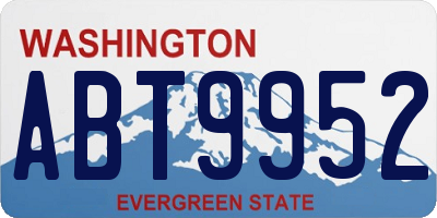 WA license plate ABT9952