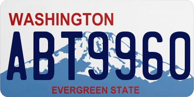WA license plate ABT9960