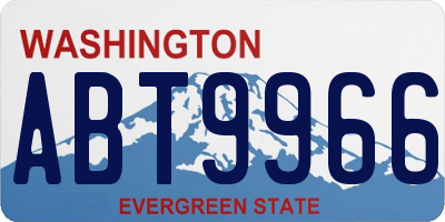 WA license plate ABT9966