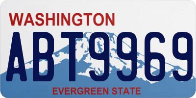 WA license plate ABT9969