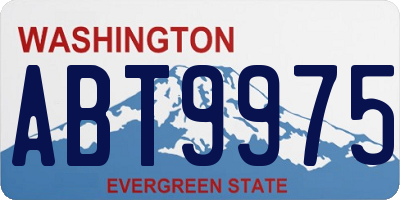 WA license plate ABT9975