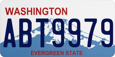 WA license plate ABT9979