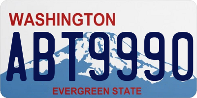 WA license plate ABT9990
