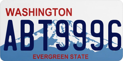 WA license plate ABT9996