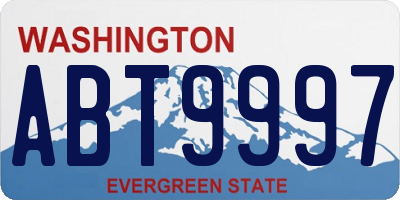 WA license plate ABT9997