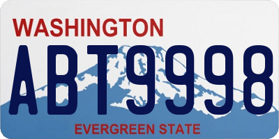 WA license plate ABT9998