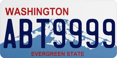 WA license plate ABT9999