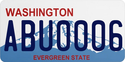 WA license plate ABU0006