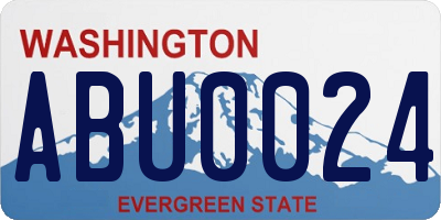 WA license plate ABU0024