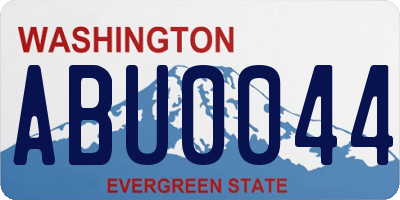 WA license plate ABU0044