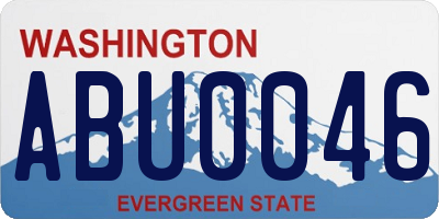 WA license plate ABU0046