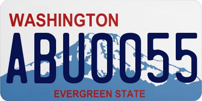 WA license plate ABU0055