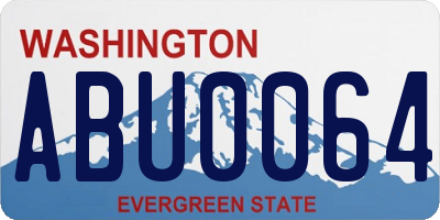 WA license plate ABU0064