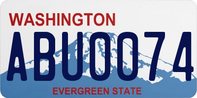 WA license plate ABU0074