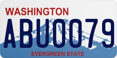 WA license plate ABU0079