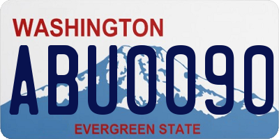 WA license plate ABU0090