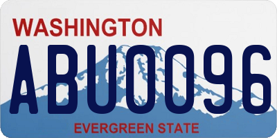 WA license plate ABU0096