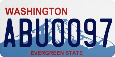 WA license plate ABU0097