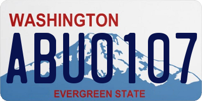WA license plate ABU0107