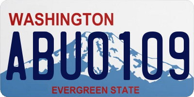 WA license plate ABU0109