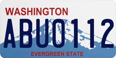 WA license plate ABU0112