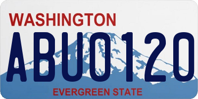 WA license plate ABU0120