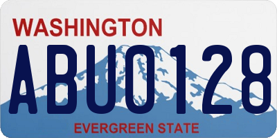 WA license plate ABU0128