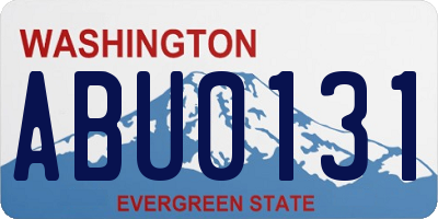 WA license plate ABU0131