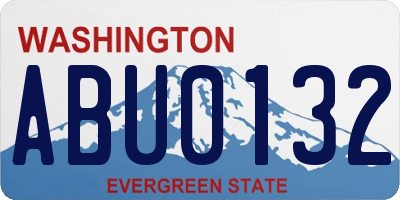 WA license plate ABU0132